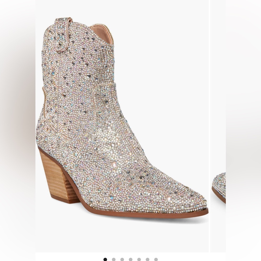 Brand New! Betsey Johnson rhinestone booties!